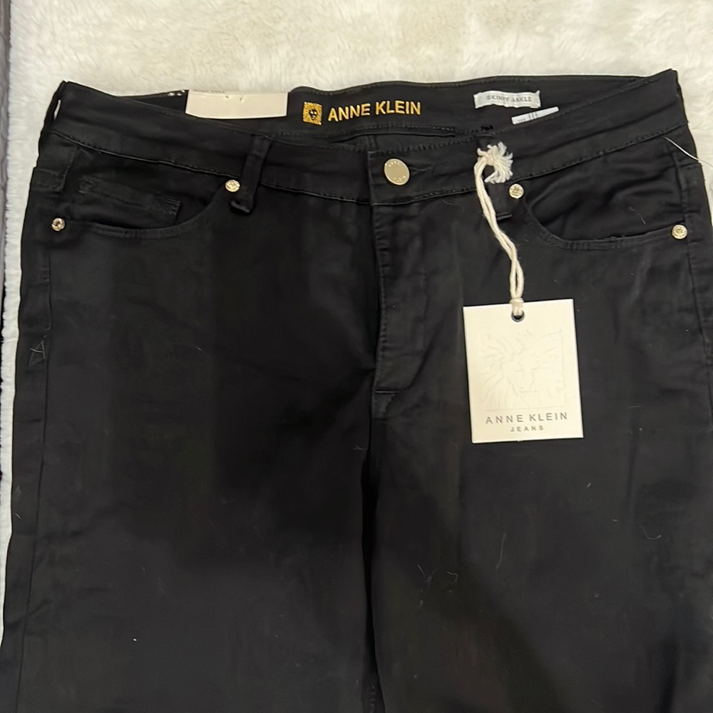 Anne Klein skinny Ankle black Jeans